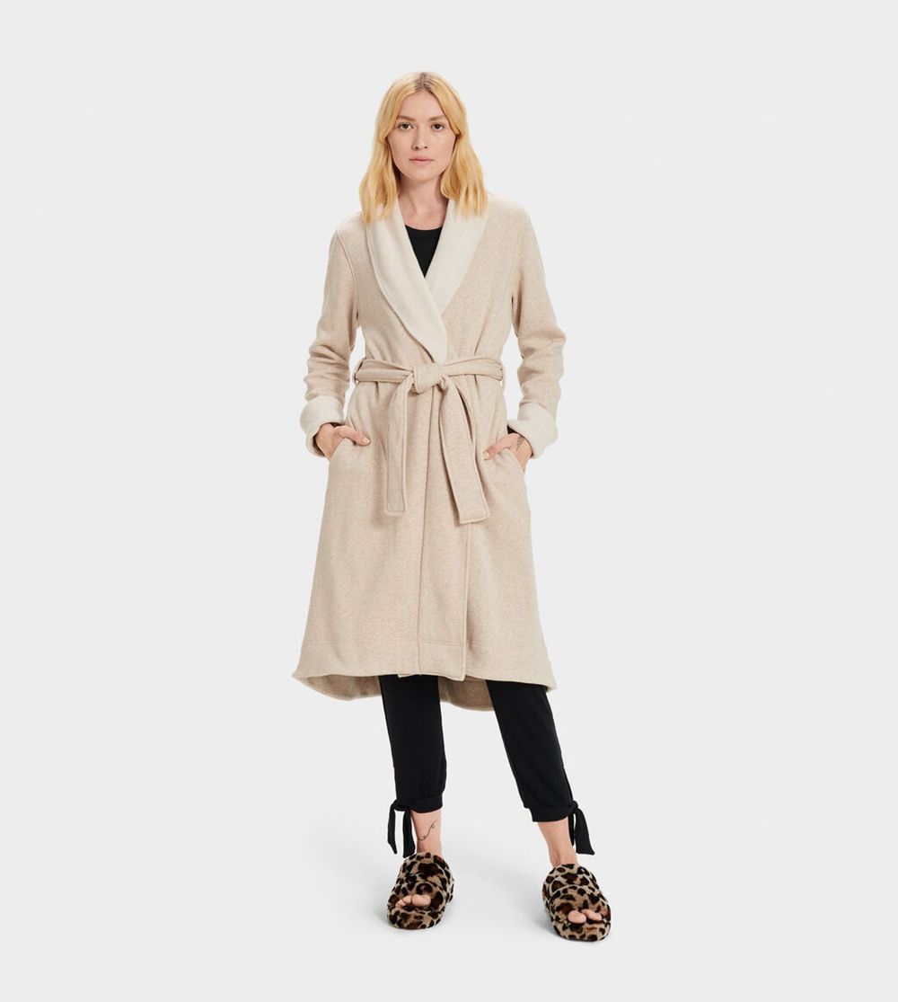 Ugg Duffield Ii - Womens Robes - Beige - NZ (5164BZQRJ)